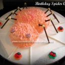 Homemade Pink Spider Cake