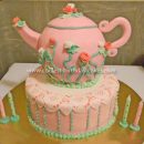 Homemade Pink Teapot Cake