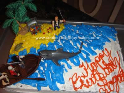 Homemade Pirate Birthday Cake Design