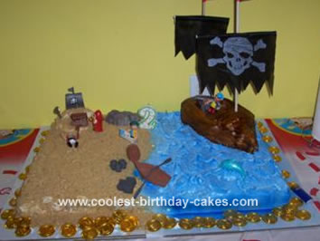 Pirate Island and Ship Cake