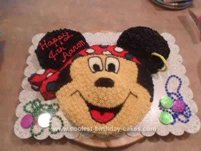 Homemade Pirate Mickey Birthday Cake Idea
