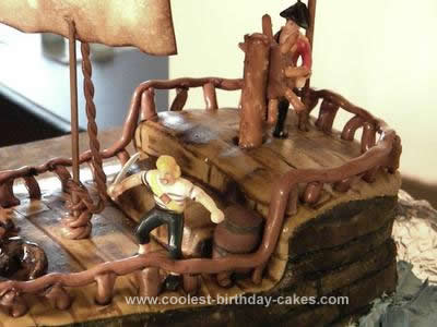 Homemade Pirate Ship Cake