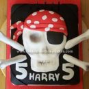 Homemade Pirate Skull Birthday Cake