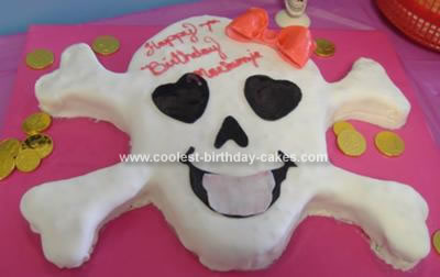 Homemade Pirate Skull Cake