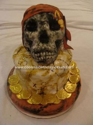 Homemade Pirate Skull Cake