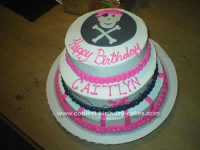 Homemade Pirate Theme Birthday Cake