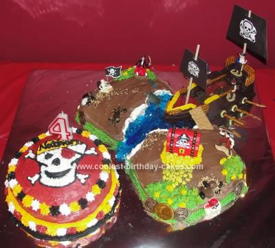 Homemade Pirate Theme Cake