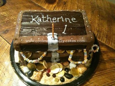 Homemade Pirate Treasure Chest Birthday Cake