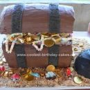 Homemade Pirate Treasure Chest Cake Design