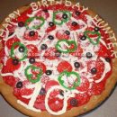 Homemade  Pizza Birthday Cake