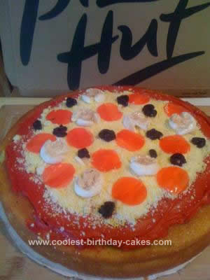 Homemade Pizza Birthday Cake Design