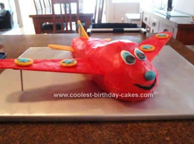 Homemade Plane Birthday Cake