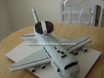 Homemade AWACS Plane Cake