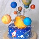 Homemade Planet/Space/Solar System Cake