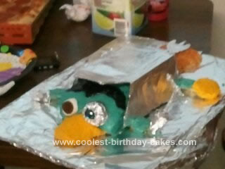 Homemade Platiborg from Phineas and Ferb Cake