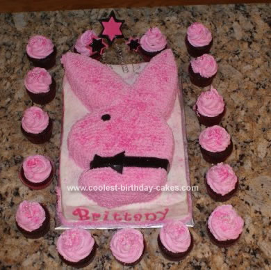 Homemade Playboy Bunny Birthday Cake!