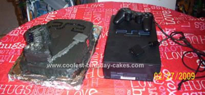 Homemade PlayStation 2 Cake