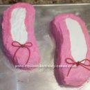 Homemade Pointe Ballet Shoe Cake