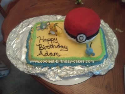 Homemade  Pokemon Birthday Cake
