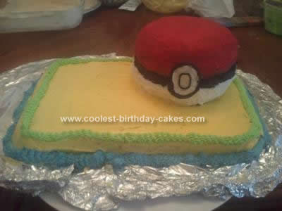 Homemade  Pokemon Birthday Cake