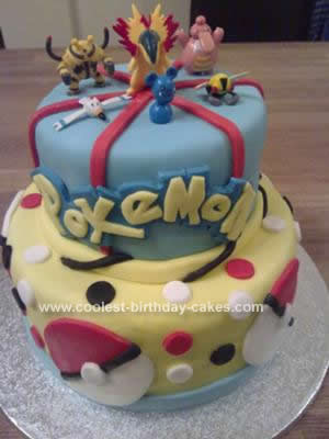 Homemade Pokemon Birthday Cake