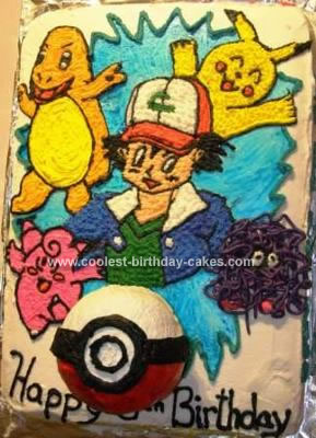 Homemade Pokemon Gang Cake