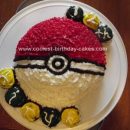Homemade Pokemon Pokeball Birthday Cake