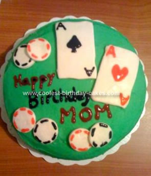 Homemade Poker Birthday Cake