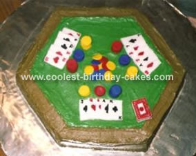 Poker Table Cake
