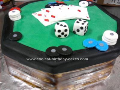 Homemade Poker Table Cake