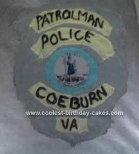 Homemade Police Badge Cake
