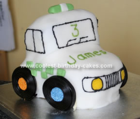 Homemade Police Car Birthday Cake