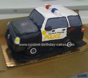 Homemade Police Car Cake