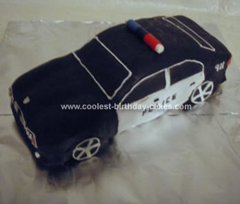 Homemade Police Car Cake