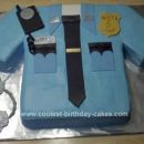 Homemade Police Uniform Birthday Cake