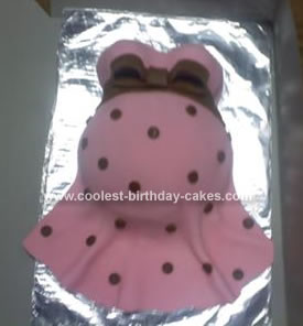 Homemade Polka Dot Belly Cake