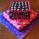 Homemade Polka Dot Birthday Cake