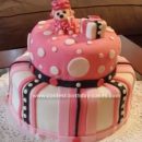 Homemade Poodle Polka Dot Birthday Cake