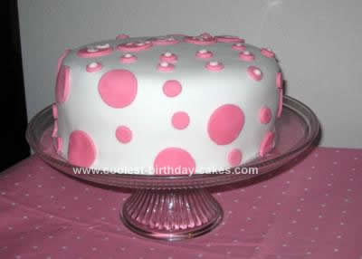 Homemade Polka Dot Cake