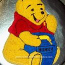Homemade Pooh Bear Birthday Cake