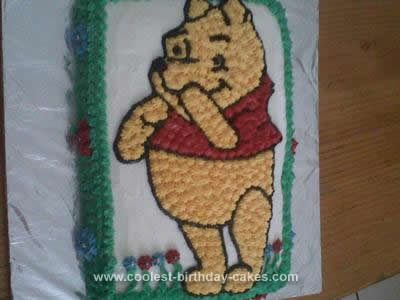 Homemade Pooh Bear Cake