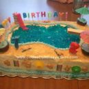 Homemade Pool Party Birthday Cake