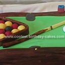 Homemade Pool Table Birthday Cake