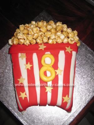 Homemade Popcorn Birthday Cake