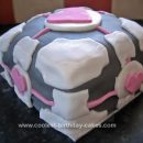 Homemade Portal Companion Cube Cake