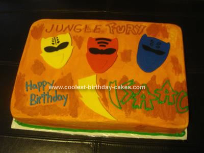 Homemade Power Rangers Cake