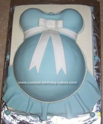 Homemade  Pregnant Belly Baby Shower Cake