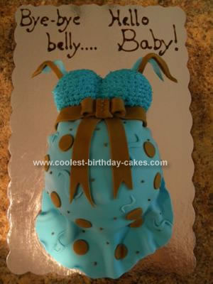 Homemade Pregnant Belly Cake