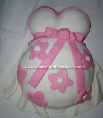 Homemade  Pregnant Belly Cake