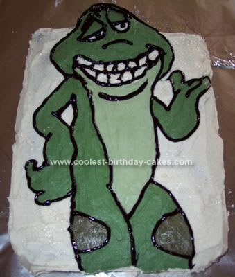 Homemade Prince Naveen Frog Cake